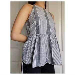 🇺🇸MADE IN USA🇺🇸 Striped Flowy Halter Tank Top